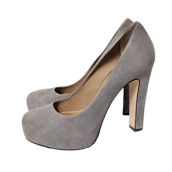 POUR LA VICTOIRE Suede Platform Minimalist Heels 8 - Picture 4 of 13